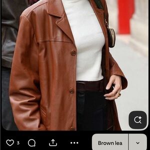 Sears Women's Tan Leather Blazer